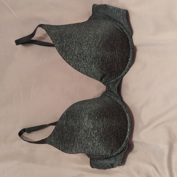 Victoria's Secret Uplift Semi Demi 34C Padded Wired Black Heathered - Picture 1 of 9
